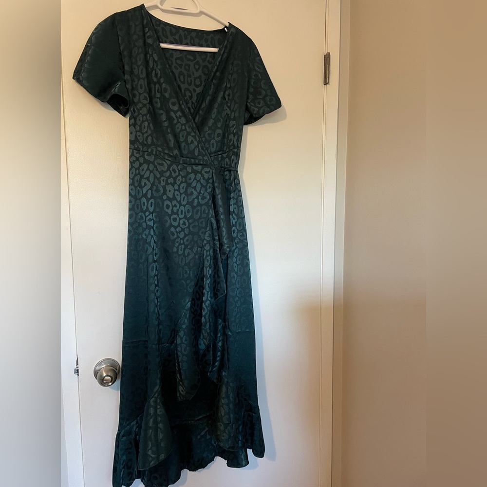 Satin Wrap Dress